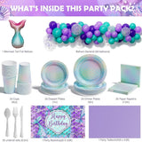 Mermaid Birthday Decorations 242 PCS Girs Party Supplies &