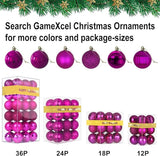 Fuchsia 4.0" X Large Christmas Balls - Christmas Tree Decoration