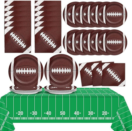 Football Party Supplies Serves 24 Football Party Paper Plates