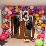 Neon Balloon Arch Garland Kit, Colorful Rainbow 70s 80s 90s Theme