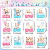 Bear Gender Reveal Decorations Includes 12pcs Pink and Blue Bear
