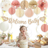 Boho Baby Shower Decorations for Girl Pre Strung Welcome Baby Banner