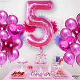 KatchOn, Giant Hot Pink 5 Balloon Number - 40 Inch | 5th Birthday