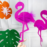 Summer Party Decorations 3D Flamingo Tropical Palm Leaves Flower