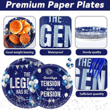 100PCS Retirement Party Supplies The Legend Has Retired Paper Plates