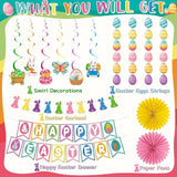55 Pcs Easter Decorations Happy Easter Banner Hanging Decorations