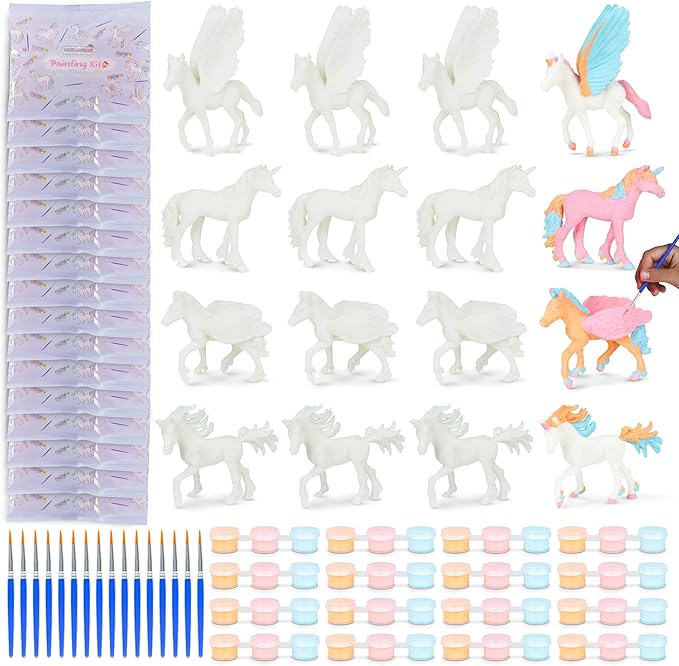 Unicorn Party Favors for Kids Painting Kit Pack 16 Goodie Bags
