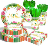 Hawaiian Luau Party Decorations Supplies 175 PCS Aloha Tropical