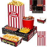 48PCS Movie Night Party Supplies 24 Snack Boxes 12 Food Trays 12