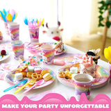 145 Pcs Unicorn Birthday Party Supplies with Unicorn Banner for