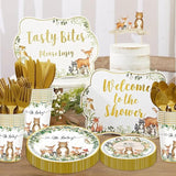 Woodland Baby Shower Party Supplies 175 Pcs Safari Jungle Animal