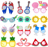 12 Pcs Hawaiian Luau Party Sunglasses Summer Pool Party Decorations