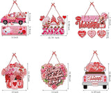 Pink Red Valentines Day Front Porch Door Hanger Decor 6pcs Love