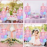 Princess Party Balloons Stand Kit 2 Sets with 2 Princess Castle Foil