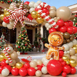 Christmas Balloon Arch Kit Xmas Beige Red Balloon Garland Apricot