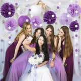 14 Pcs Purple Birthday Decorations for Women - Lavender & Lilac