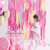 PartyWoo Pink and Red Crepe Paper Streamers 4 Rolls 328 ft Pack of