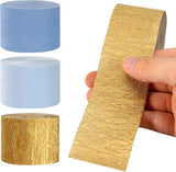 Light-Dusty Blue Gold Party-Decorations Streamers - 9 Rolls Birthday