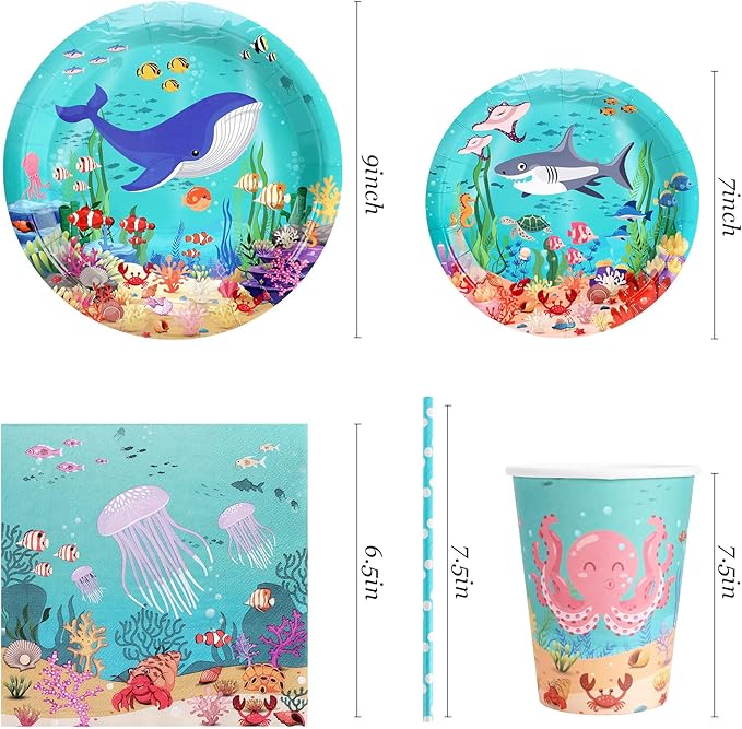 Under the Sea Birthday Party Supplies Decorations Ocean Theme Paper