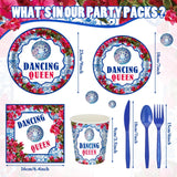 Sunnychicc 168 Pcs Dancing Queen Party Decorations Retro Disco
