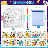 24 Pcs Space Puzzles Color Your Own Puzzles Astronaut Planet