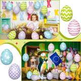 12 PCS Inflatable Easter Eggs Decorations - Large PVC Colorful Egg