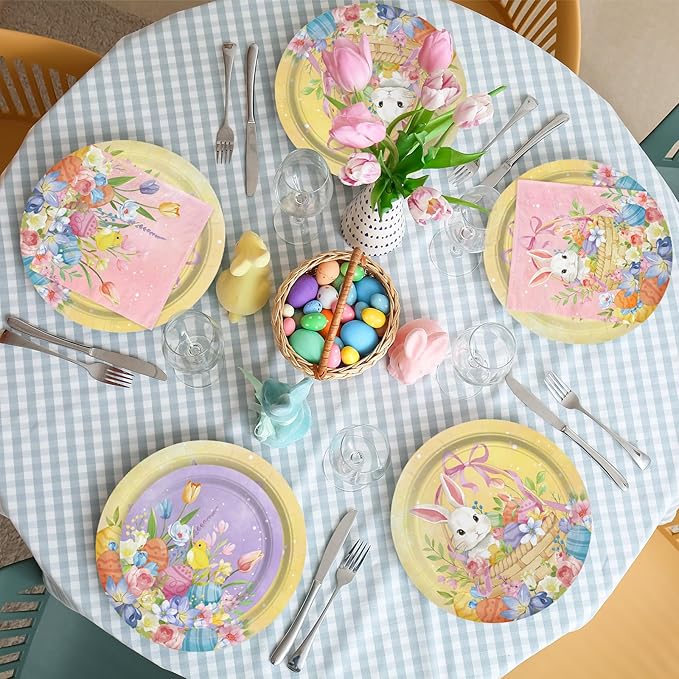 Happy Easter Supplies Kit for 16 Guests Easter Bunny Decorations