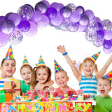 Togvu Balloon Purple and White, 60 Packs 12 Inch Dark Light Metallic