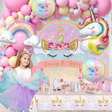 142Pcs Pink Unicorn Party Decorations Birthday Supplies for Girls