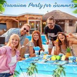219 Pcs Beach Party Decorations Blue Summer Tropical Plate Napkin