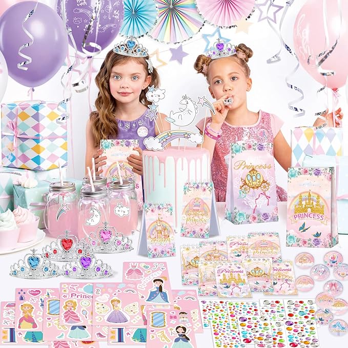 Princess Party Favors Including 12 Gift Bag 12 Stickers 12 Silicone