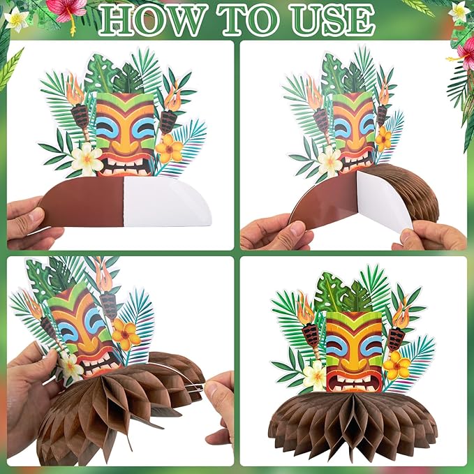 Hawaiian Luau Party Decorations Tropical Beach Aloha Palm Leaves