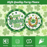 St Patricks Day Plates and Napkins Decorations 96PCS Lucky Green