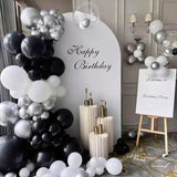 145pcs Black Balloons Different Sizes 18" 12" 10" 5" Black Latex