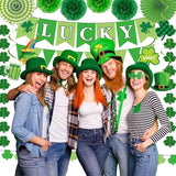 St Patrick's Day Decorations Kit Shamrock Garlands Hanging Swirls