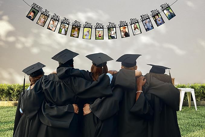 PartyHooman Graduation Photo Banner K-12, Kindergarten to 12th Grade #