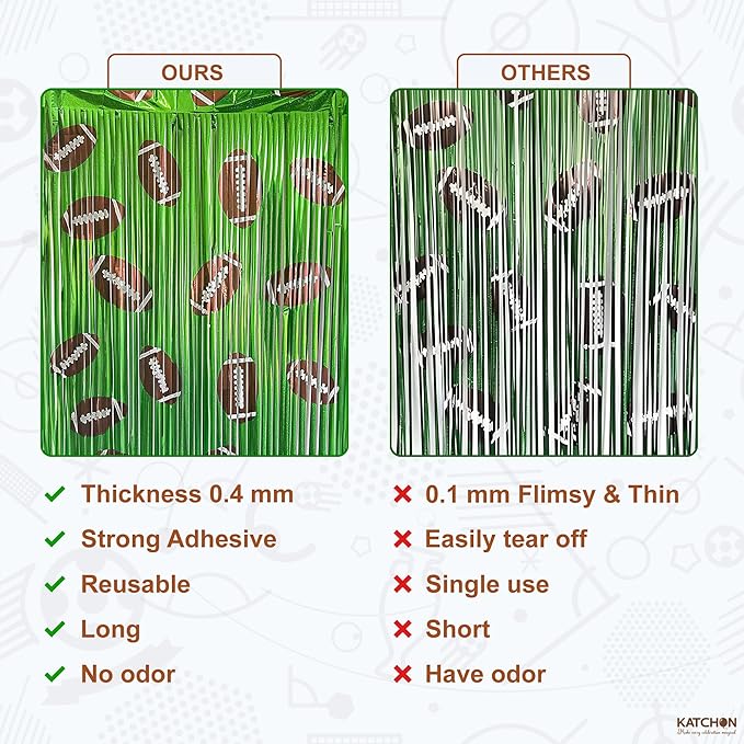 XtraLarge Football Fringe Backdrop 9.75x6.5 Feet Football Party