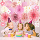 Pink Birthday Party-Decorations - 29pcs Beige Rose Gold Party