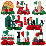 JULMELON 8 Pack Italian Themed Honeycomb Centerpieces Italian Table