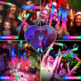 wellent 130 PCS LED Foam Glow Sticks Bulk, Glow in the Dark Party