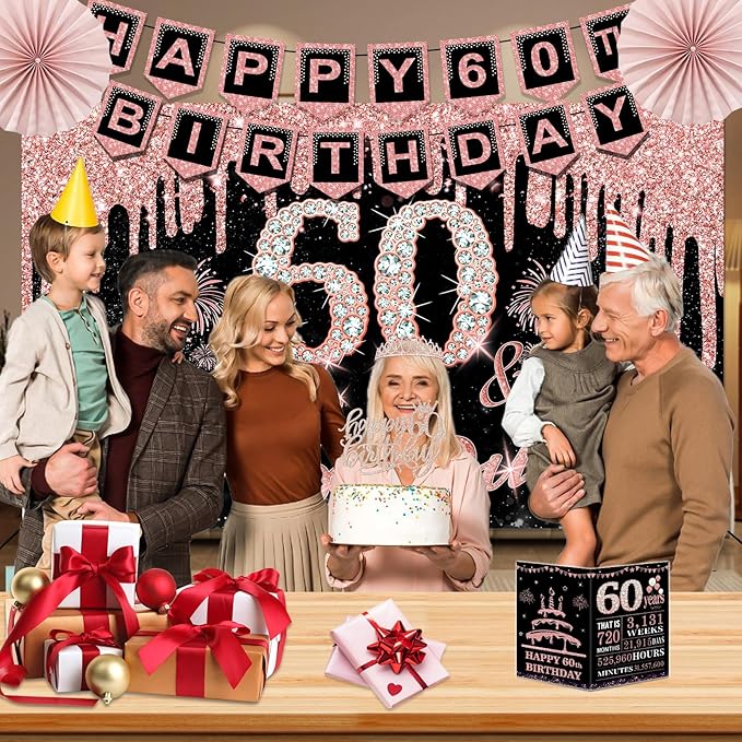 60th Birthday Decorations for Women 32PCS 60th Birthday Party