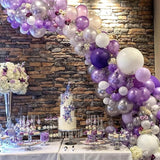 PartyWoo Pearl Lavender Balloons 140pcs Different Sizes Pack of 18 12