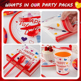 350PCS Valentine's Day Party Supplies for 50 Guests Valentine's Day