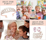 60th Birthday Decorations for Woman 60th Birthday Sash and Crown