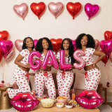 Galentine's Day Bestie Party Decorations with Red Hot Pink Heart