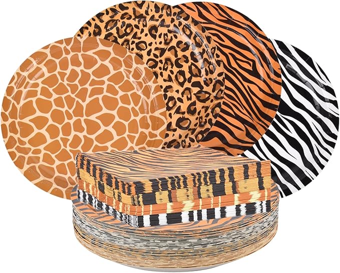 Jungle Zoo Animal Print Party Supplies Disposable Jungle Safari