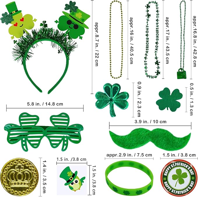 Bulk St Patrick's Day Novelty Jewelry Assortment St Pat's Party
