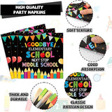 96Pcs Elementary Graduation Party Paper Plates and Napkins Goodbye