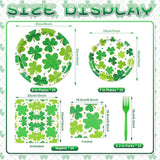 100 Pcs St Patrick's Day Tableware Party Supplies Disposable