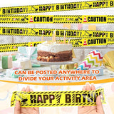 2 Pack Construction Birthday Party Banner Tape 2.36 Inches x 328
